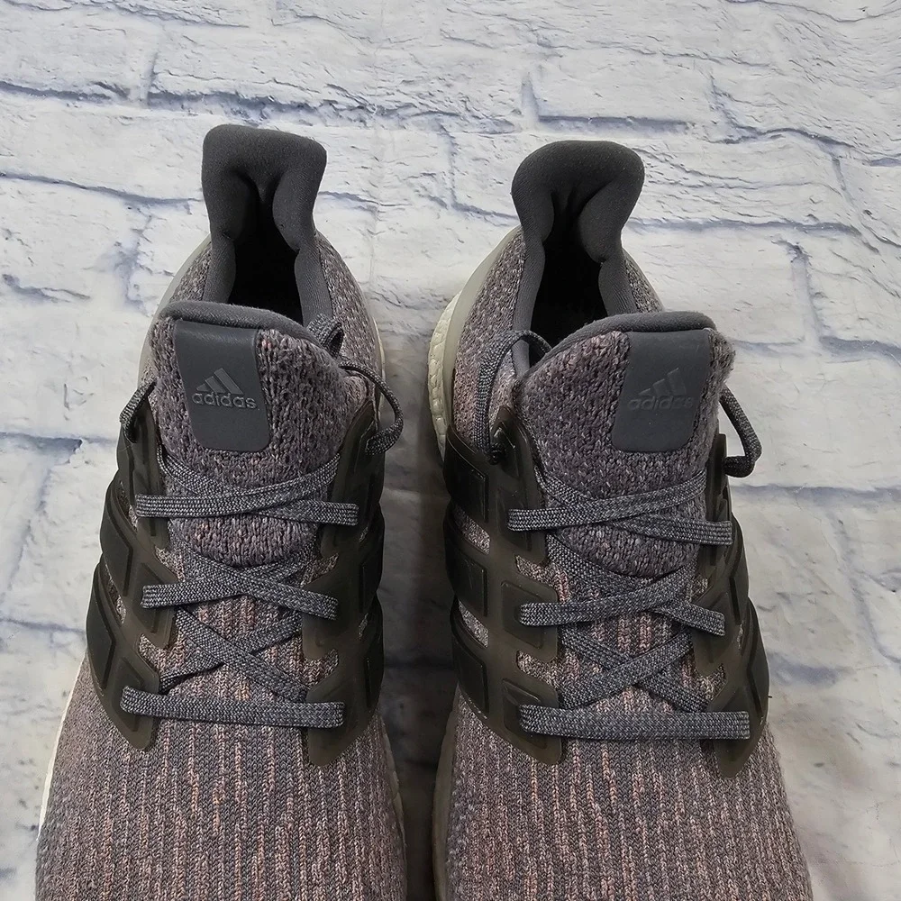 Adidas UltraBoost 3.0 Mens 10 Grey Pink Running Shoes S82022 Primeknit Sneaker